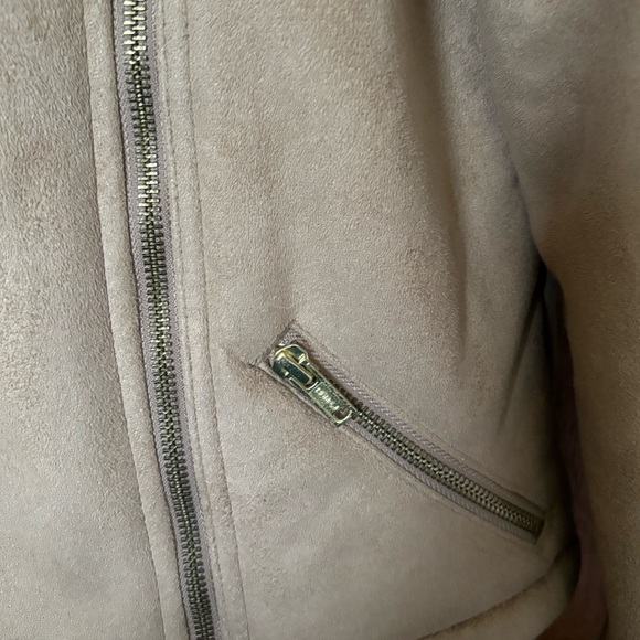 Gap kids Sherpa trim, tan Faux Suede jacket size US XL: 12-13 years - Picture 4 of 10